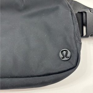 Rare black logo lululemon black belt bag
